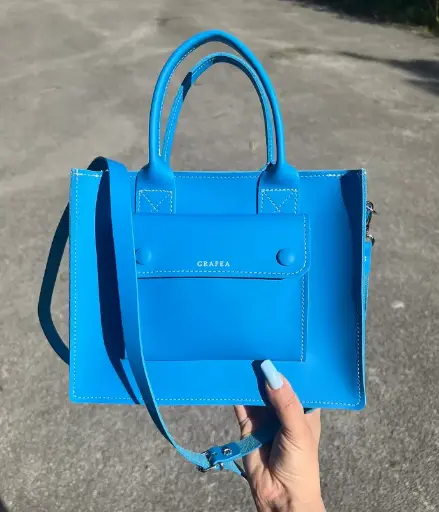 [BM002] BOLSO DE MANO AZULADO