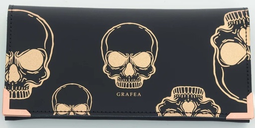 [BT001] BILLETERA CALAVERA ORO